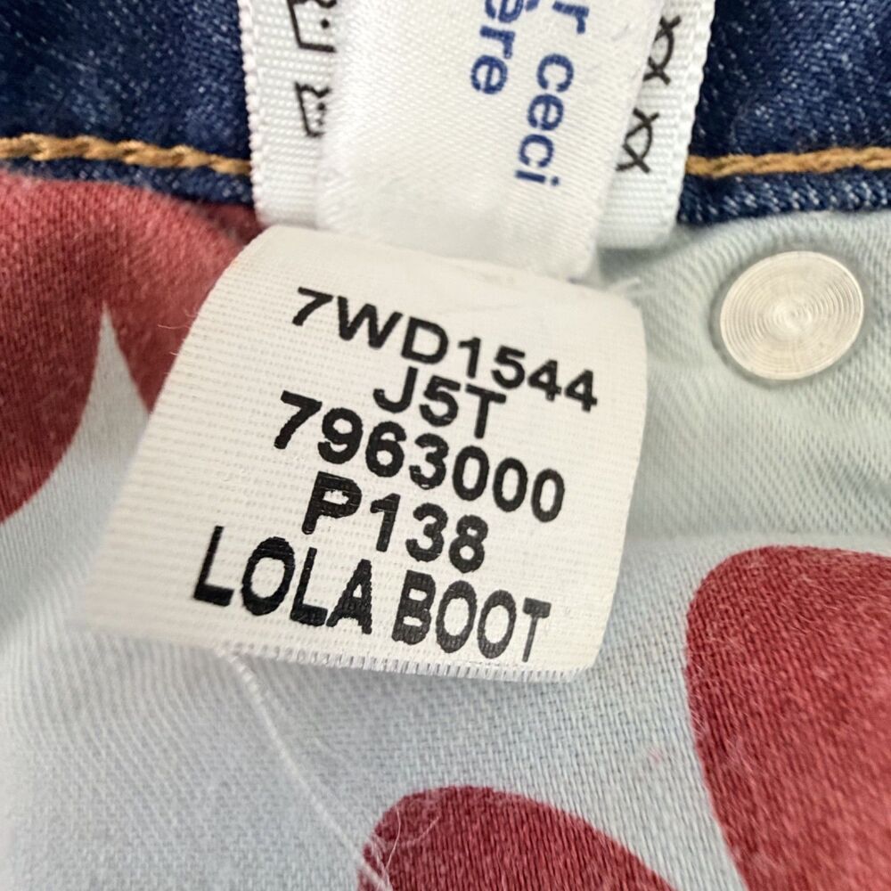 lucky brand lola low rise bootcut jeans y2k boho western vintage wash sz 4 long - Picture 7 of 11